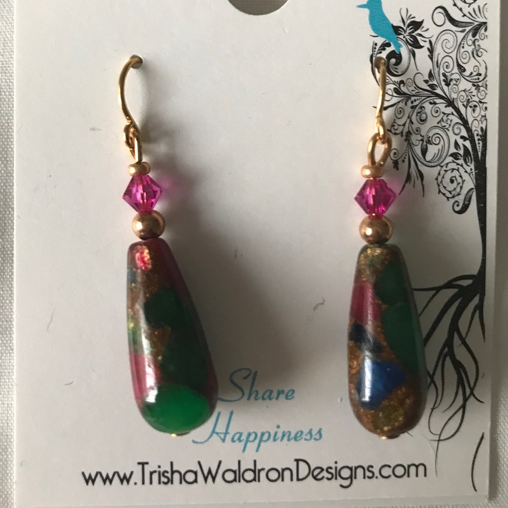 Trisha Waldron Designs mosaic quartz earrings